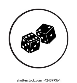 Simple vector dices icon