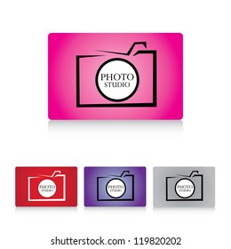 simple vector digital photo camera icon set.photo sign