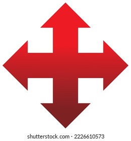 Simple vector of directions with four directions