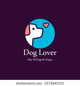 Simple vector dog logo illustration