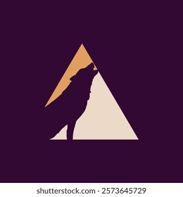 Simple vector dog logo illustration