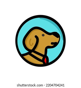 logotipo simple de perro vectorial y moderno