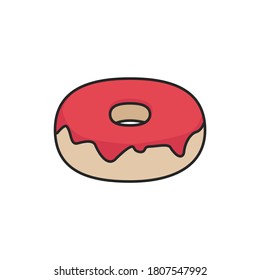 simple vector donuts flat icon illustration
