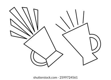 Simple vector doodle clip art of a loudspeaker.