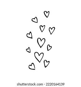 Simple vector doodle heart. Abstract illustration for design. Element for creating patterns, postcards, sublimations, decor. Valentine's day, love, wedding, relationship