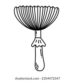 Simple vector doodle. Sketch drawing of forest mushroom. Easy to change color.
