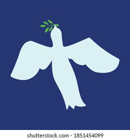 simple vector dove of peace illustration 