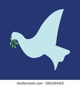 simple vector dove of peace illustration 