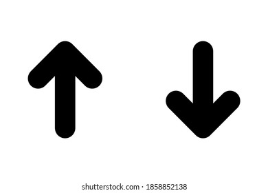 Simple vector up and down rounded icon design.
