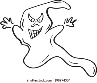 Simple vector drawing driving style cartoons, concept for halloween
