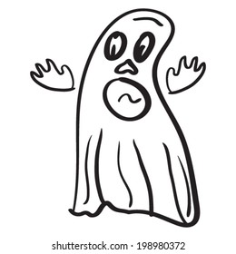 Simple vector drawing driving style cartoons, concept for halloween
