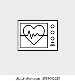 simple vector drawing illustration of patient detection device