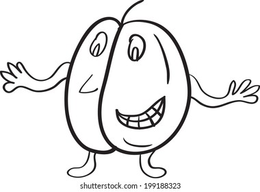 Simple vector drawing in the style of a plum cartoon sketches
