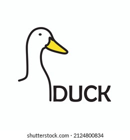A simple vector duck logo