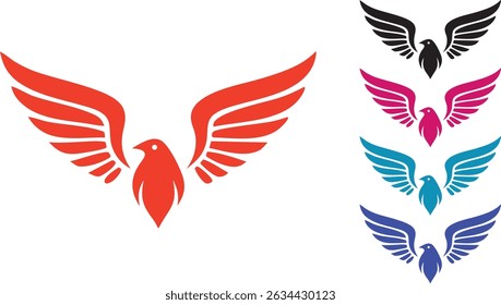 Simple Vector Eagle Wings Graphic Set