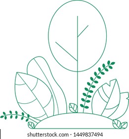 Simple vector eco-icon about nature.