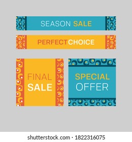 Simple vector editable templates. Modern abstract design for web, promo, ads, banners, social media etc.