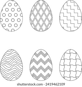 Simple Vector Egg Easter Line