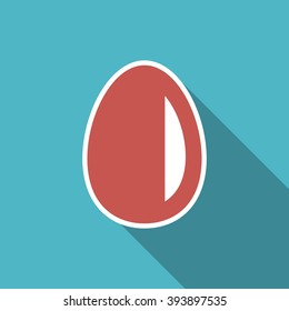 Simple Vector Egg Icon Isolated. Easter Symbol
