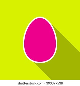 Simple Vector Egg Icon Isolated. Easter Symbol.