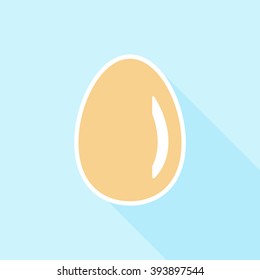 Simple Vector Egg Icon Isolated. Easter Symbol.