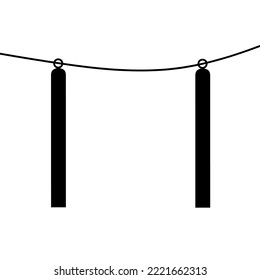 Simple vector electric pole on a white background. Great for pillar mounting logos for rural power supply lighting.