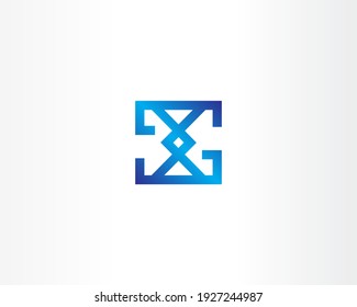Simple vector element icon logo with blue color concept design