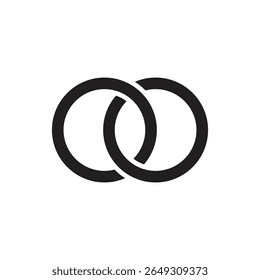 Simple vector engagement ring love symbol