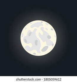 ilustración simple de eps vectoriales de una luna de halloween sobre fondo negro