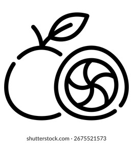 Simple vector of exotic Indonesian fruit, starfruit (belimbing).