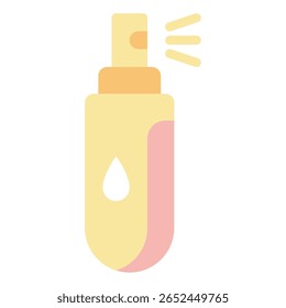 Vetor simples de um frasco de pulverização de névoa facial com um bocal curvo.