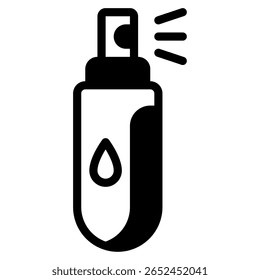 Vetor simples de um frasco de pulverização de névoa facial com um bocal curvo.