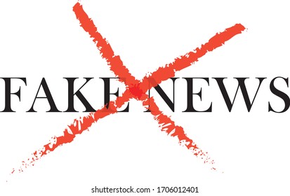 Simple vector of 'fake news'