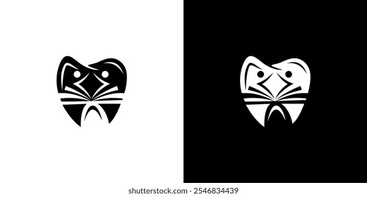 logotipo de família de vetores simples e dentes