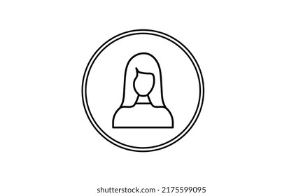 simple vector female avatar icons