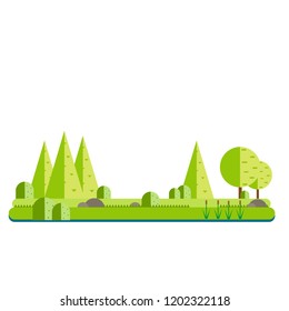 Simple vector of a field with different trees.