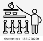 Simple vector figure for guide excursion sign. Tourism icon. School tour web icon.