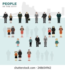 Simple vector figures of people. Could be used in infographic, templates, presentations and posters.