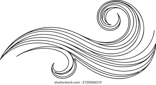 Página para colorear de arte abstracto de ilustración de archivo de Vector simple 