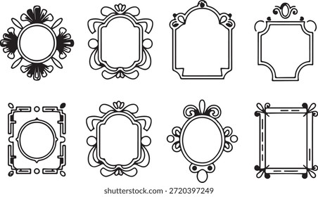 Simple vector file illustration abstract art colouring page 