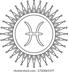 Ilustración de archivo de Vector simple mandala art 