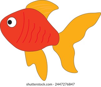 Simple Vector Fish Art .
