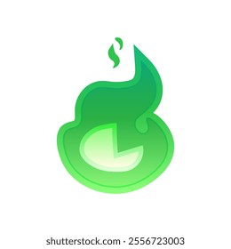 Simple vector flame icons in flat style. Cartoon campfire.