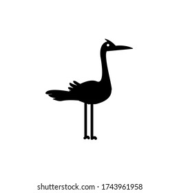 Einfache Vektor-Flamingo-Vogelsymbol-Sammlung