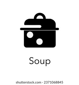 Simple vector flat icons of food, pizza icon, soup icon, cupcake icon, breakfast icon. Logo for a restaurant