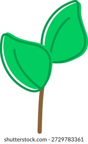 Einfache Vektorgrafik Flache Pflanzenkunst