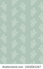 fondo floral vectorial simple con flor lineal blanca 