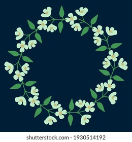 Marco decorativo floral vectorial simple