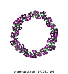 Simple vector floral decorative frame