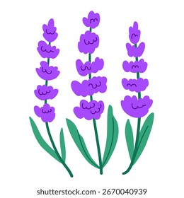 Simple vector flower illustration on transparent background